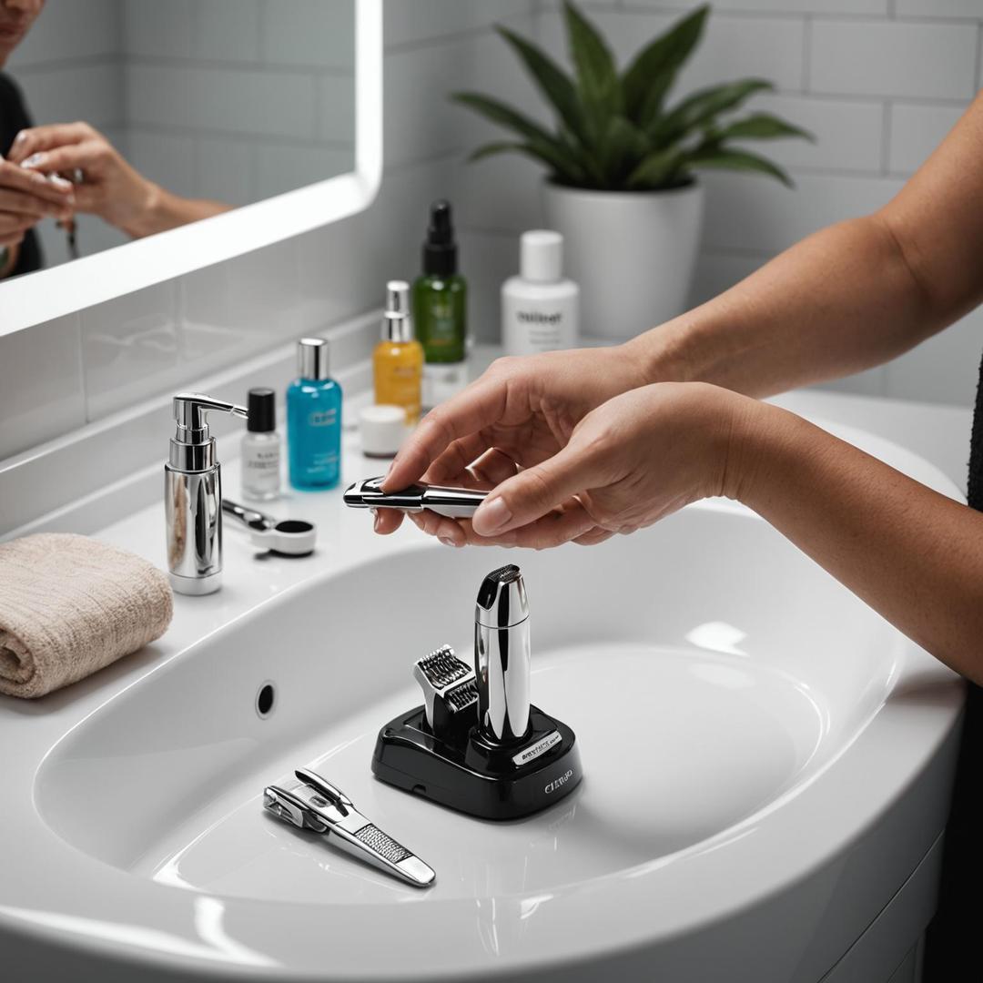 Olimior®による女性のネイルクリッパーを使用したマスター精度