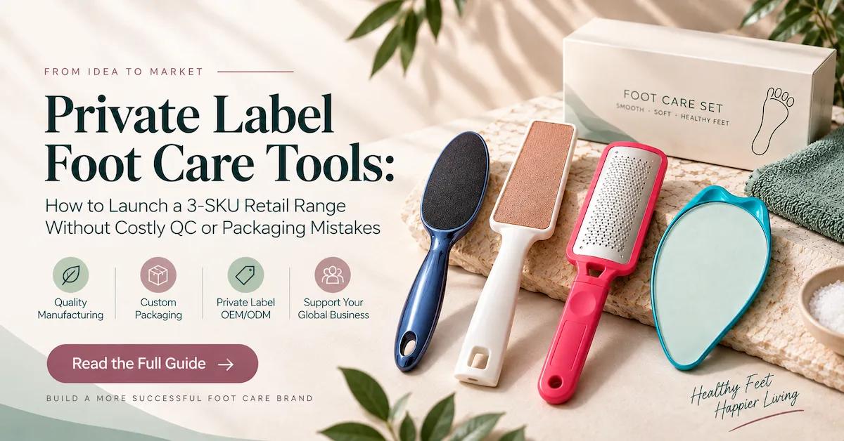 Private Label Foot Care Tools: How to Launch a 3-SKU Retail Range Without Costly QC or Packaging Mistakes